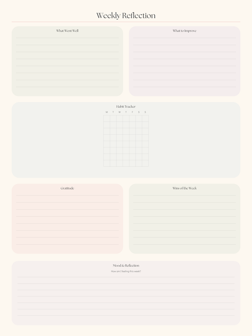 Undated Weekly Planner Bundle (52 weeks)